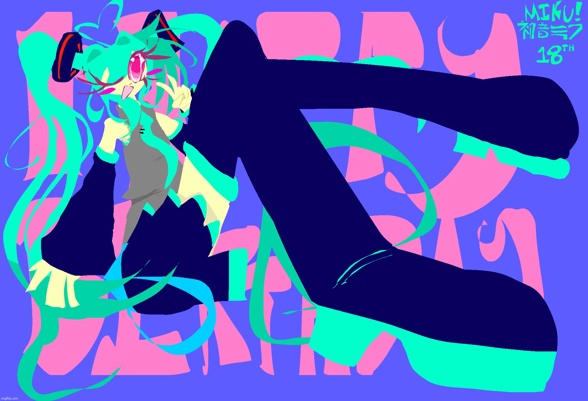 COMPLETELY FORGOT TO POST THIS ON AUGUST 31ST AUGHGGHGHHHH | image tagged in happy birthday,miku | made w/ Imgflip meme maker