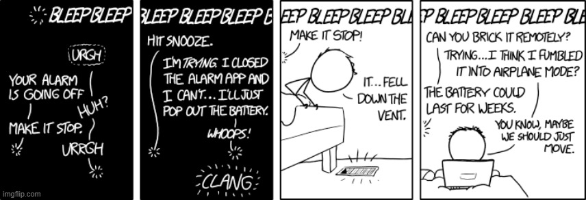 image tagged in sleeping,alarm,waking up,phone,vent,whoops | made w/ Imgflip meme maker