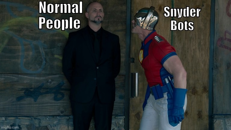 Ordinary People vs. Snyder Bots | Normal People; Snyder Bots | image tagged in dc comics | made w/ Imgflip meme maker