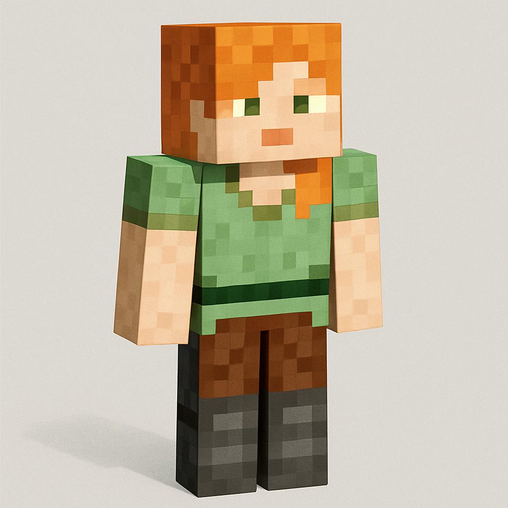 Minecraft Alex Blank Meme Template