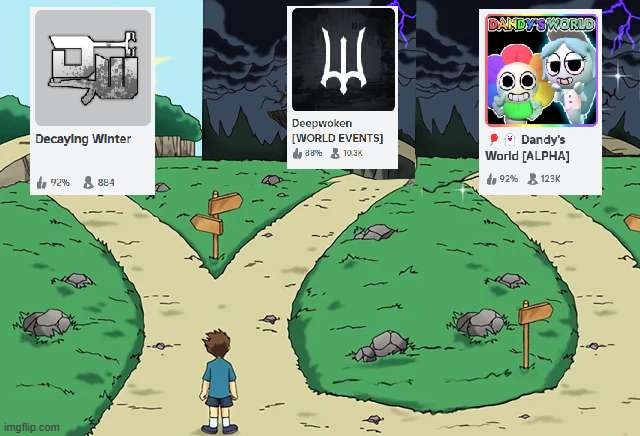 i first found this on march which is probably why dandy world is on the bad side | made w/ Imgflip meme maker