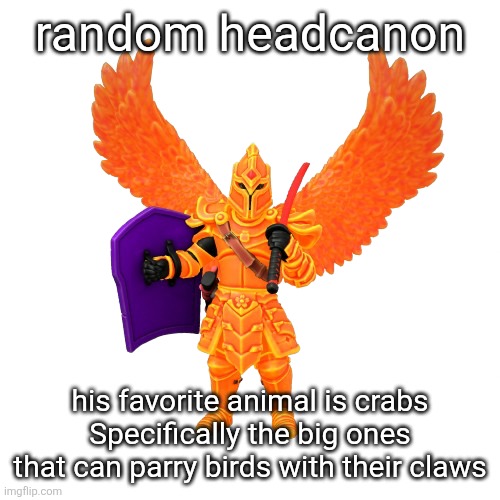 jinky skrinkle | random headcanon; his favorite animal is crabs
Specifically the big ones that can parry birds with their claws | image tagged in xander but in hero forge | made w/ Imgflip meme maker