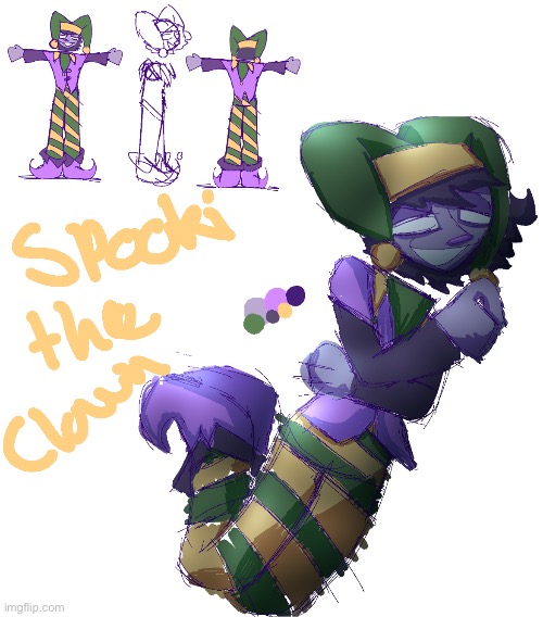 He’s a ghost clown I’m using for dnd that I decided to draw | image tagged in waw | made w/ Imgflip meme maker