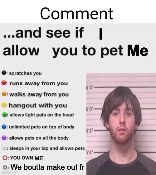 Comment and see if I allow you to pet me | image tagged in comment and see if i allow you to pet me | made w/ Imgflip meme maker