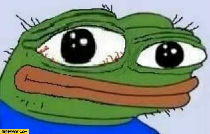 image tagged in exhausted,frog | made w/ Imgflip meme maker