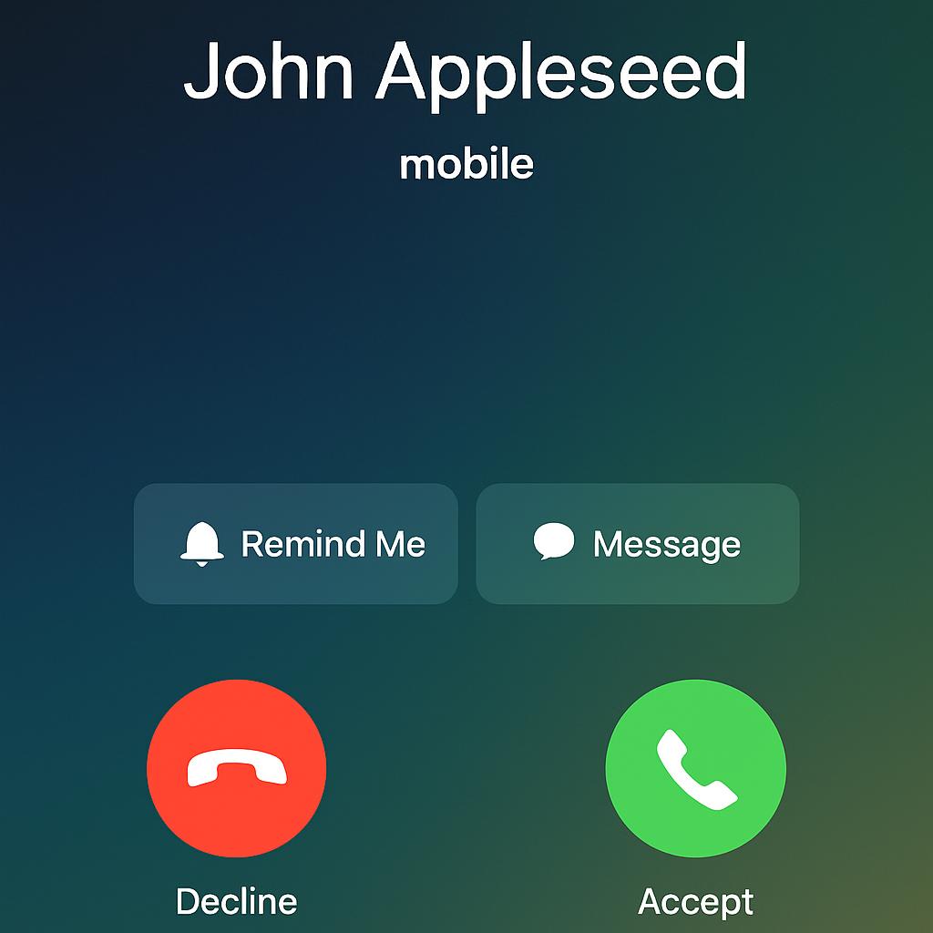iOS Incoming Call Blank Meme Template