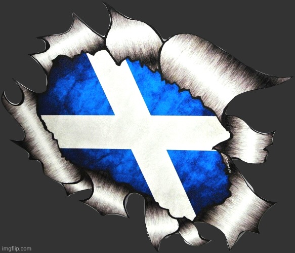 Scottish Flag Rip Tear | image tagged in scottish flag rip tear | made w/ Imgflip meme maker