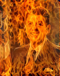 Reagan in hell Blank Meme Template
