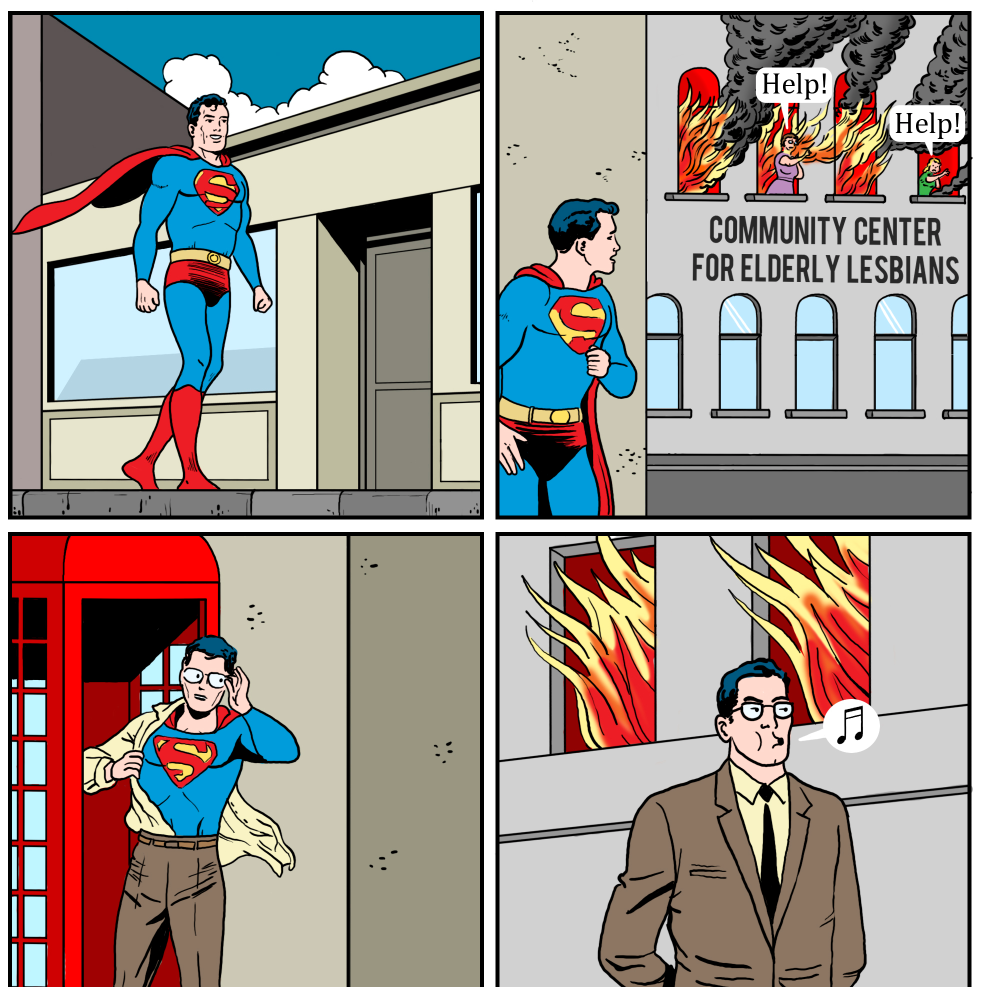 Superman saves Blank Meme Template