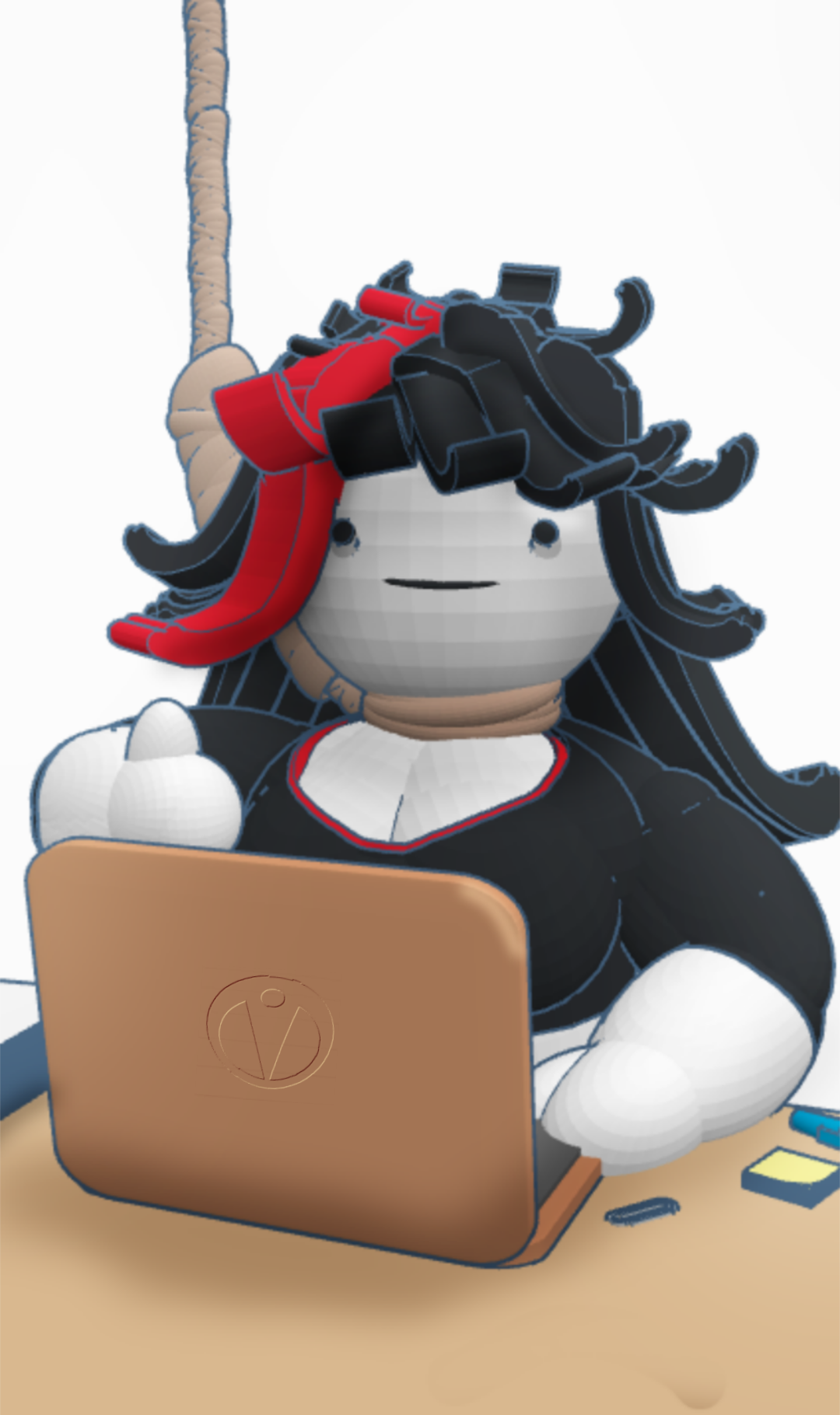 Laptop noose Claire Blank Meme Template