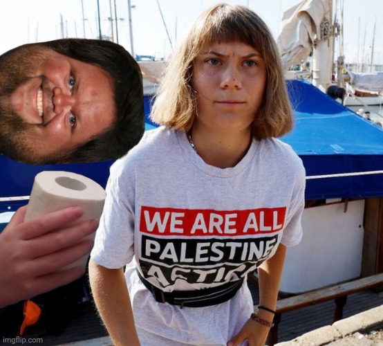 Greta thunberg meme | image tagged in pooping | made w/ Imgflip meme maker