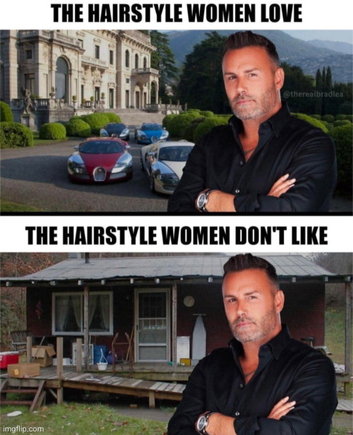 tsk tsk | image tagged in women,sad but true,funny,hairstyle,hair,difference between men and women | made w/ Imgflip meme maker