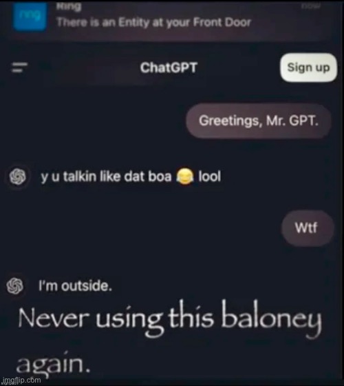 “MR GPT” IM CRINE | made w/ Imgflip meme maker