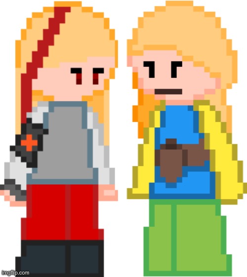 Twin | image tagged in charlotte,cassie | made w/ Imgflip meme maker