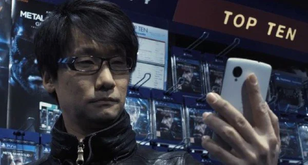 High Quality Hideo Kojima on Phone Blank Meme Template