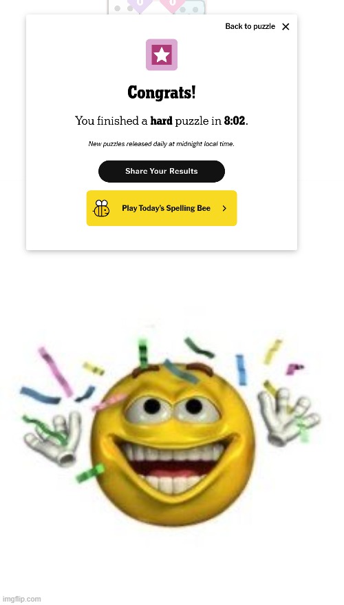 image tagged in celebrating emoji | made w/ Imgflip meme maker