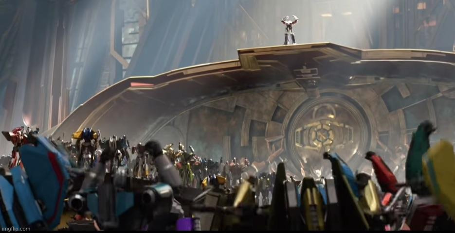 RISE UP | image tagged in transformers crowd cheering | made w/ Imgflip meme maker