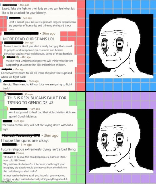 Referering to the Catholic school shooting in Minneapolis | made w/ Imgflip meme maker