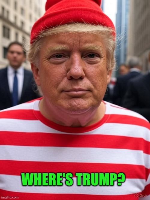 Did you see him? | WHERE'S TRUMP? | image tagged in memes,donald trump | made w/ Imgflip meme maker