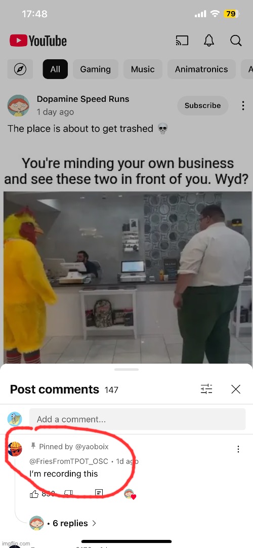 Did NOT expect ts comment to get pinned | made w/ Imgflip meme maker