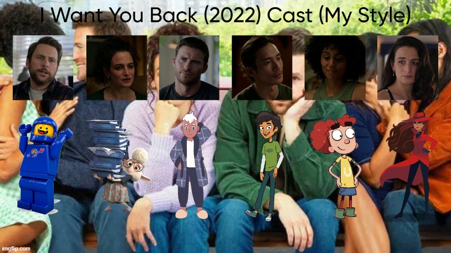 I Want You Back (2022) Cast (My Style) | image tagged in i want you back 2022 cast my style,meme,memes,spoof cast,i want you back,characters | made w/ Imgflip meme maker