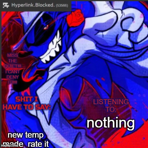 hyperlink.blocked. annoucement temp | new temp made  rate it; nothing | image tagged in hyperlink blocked annoucement temp | made w/ Imgflip meme maker