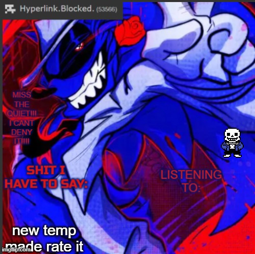 hyperlink.blocked. annoucement temp | new temp made rate it | image tagged in hyperlink blocked annoucement temp | made w/ Imgflip meme maker