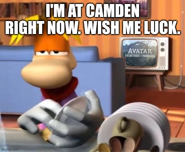 Depressed Ray | I'M AT CAMDEN RIGHT NOW. WISH ME LUCK. | image tagged in depressed ray | made w/ Imgflip meme maker
