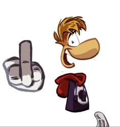 Middle Finger Rayman Blank Meme Template