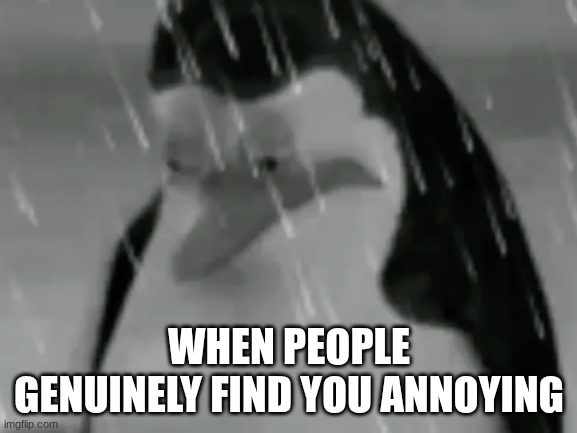 Sadge | WHEN PEOPLE GENUINELY FIND YOU ANNOYING | image tagged in sadge | made w/ Imgflip meme maker