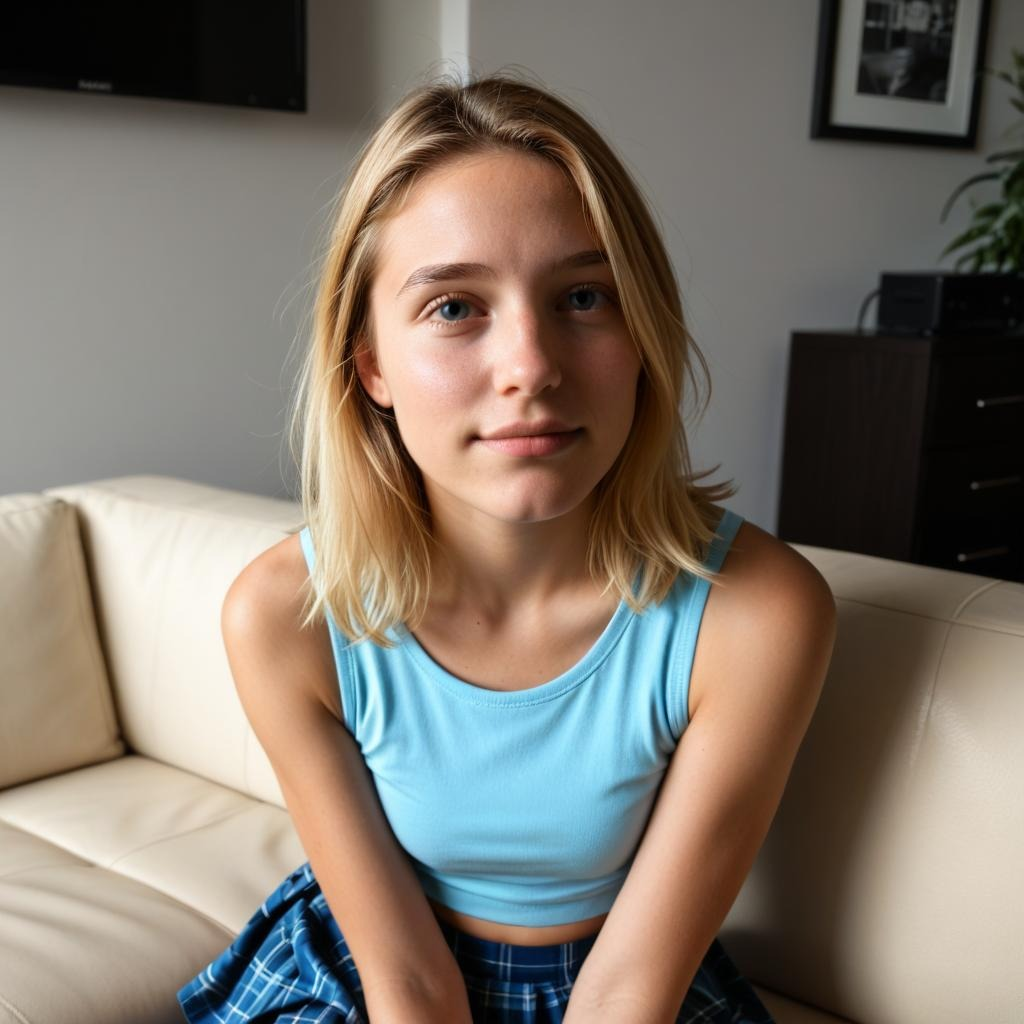 How she looks at me Blank Meme Template