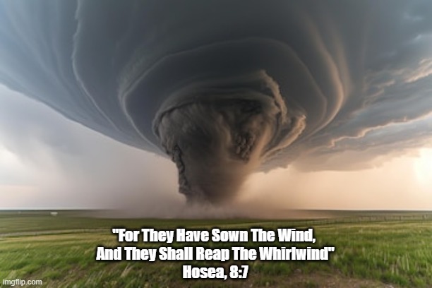 A Shout-Out To Trump Cult: "Your Comeuppance Is Coming... And Sooner Than You Think" | "For They Have Sown The Wind, 
And They Shall Reap The Whirlwind"
Hosea, 8:7 | image tagged in the prophet hosea,reap the whirlwind,sow the wind,trump,trumpistas,trump cult | made w/ Imgflip meme maker