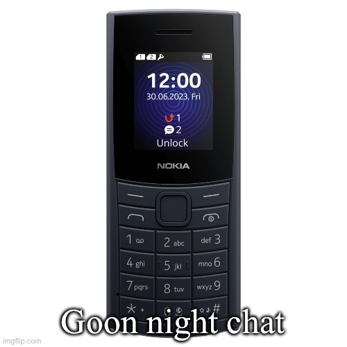 nokia 110 4g | Goon night chat | image tagged in nokia 110 4g | made w/ Imgflip meme maker