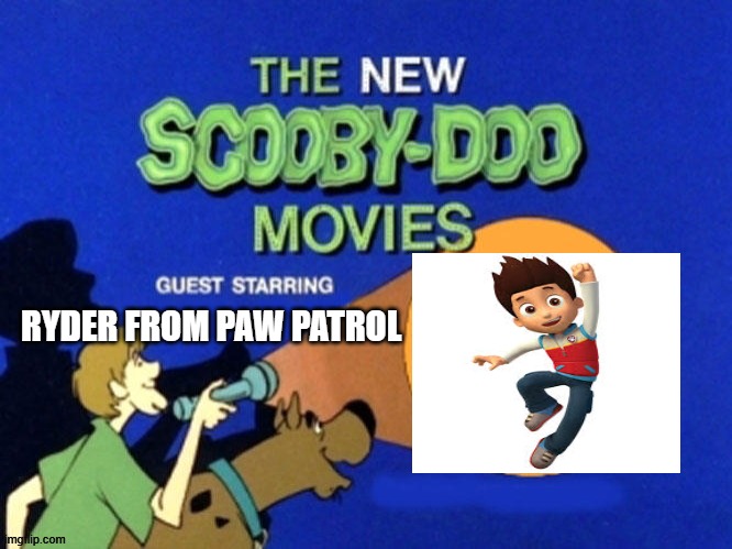 Scooby and the gang meet Ryder from Paw Patrol | RYDER FROM PAW PATROL | image tagged in scooby doo meets,ryder,paw patrol,scooby doo,scooby,spotlight | made w/ Imgflip meme maker