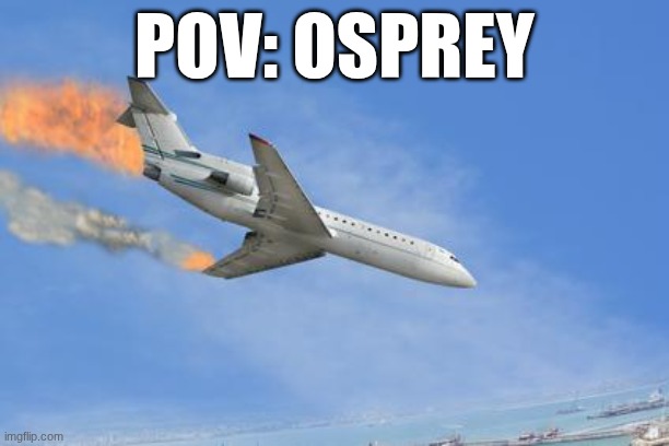 osprey in WOf | POV: OSPREY | image tagged in crashing plane | made w/ Imgflip meme maker