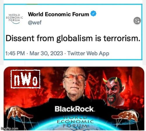 Larry Fink Defective WEF Mastermind Blank Meme Template