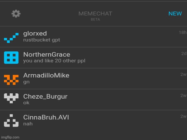 memechat reveal (I don't use it a lot, just foxed and a few others) | made w/ Imgflip meme maker