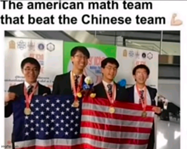 their small eyes help them see it better | image tagged in asian,funny,american,math,racist | made w/ Imgflip meme maker