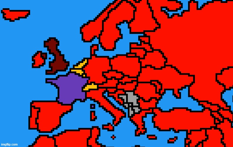 map of the world but its countries that hate france | made w/ Imgflip meme maker