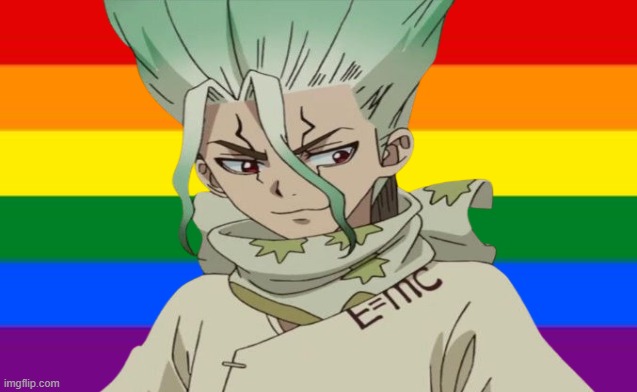 Senku icon | image tagged in anime,dr stone,icons,senku,gay pride | made w/ Imgflip meme maker