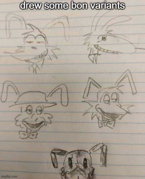 drew some bon variants | made w/ Imgflip meme maker