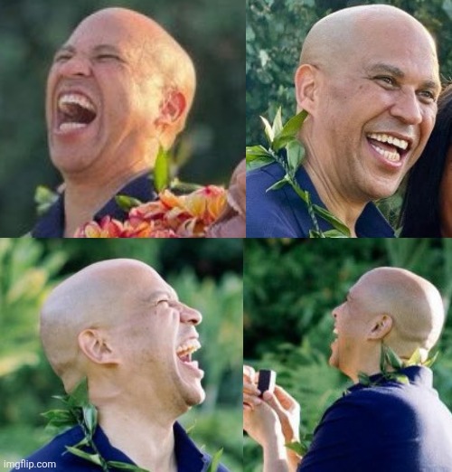 Cory Booker Crazy Faced Joy Blank Meme Template