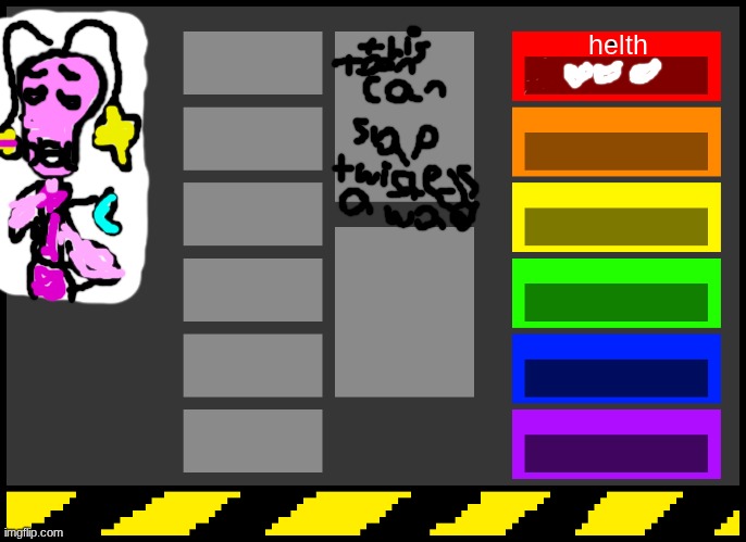 made a funnyer version of my dw oc | helth | image tagged in dandy's world oc creator | made w/ Imgflip meme maker