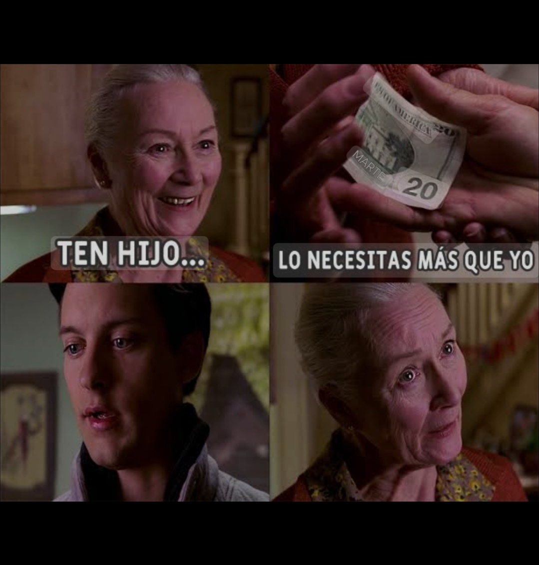 Abuela peter Parker Blank Meme Template