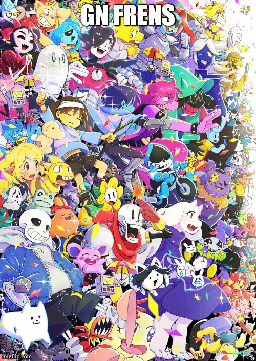 Awesome poster | GN FRENS | image tagged in awesome poster | made w/ Imgflip meme maker