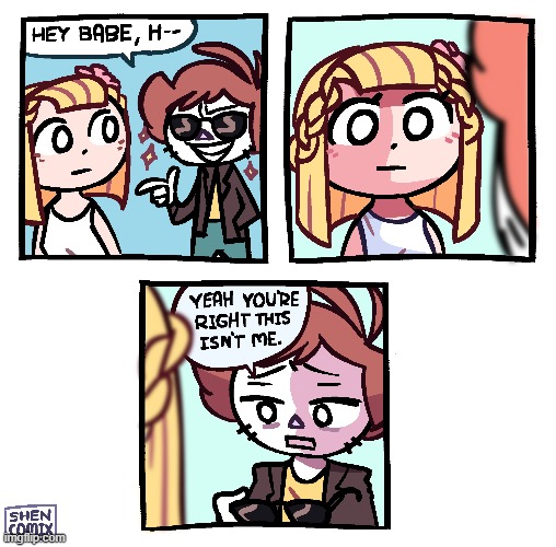 image tagged in flirt,flirting,sunglasses,awkward | made w/ Imgflip meme maker