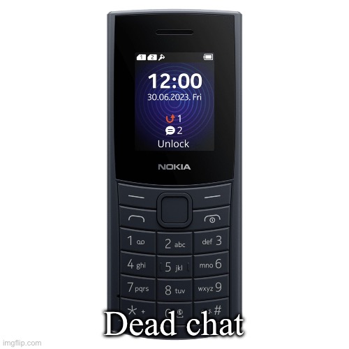 nokia 110 4g | Dead chat | image tagged in nokia 110 4g | made w/ Imgflip meme maker