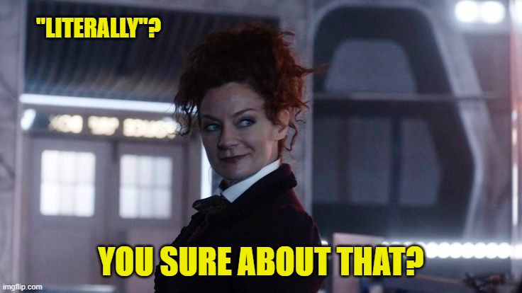 "LITERALLY"? YOU SURE ABOUT THAT? | made w/ Imgflip meme maker