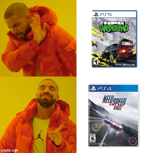 My opinion on need for speed | image tagged in memes,drake hotline bling,needforspeed | made w/ Imgflip meme maker