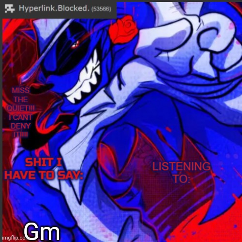 hyperlink.blocked. annoucement temp | Gm | image tagged in hyperlink blocked annoucement temp | made w/ Imgflip meme maker